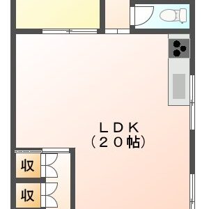 プラムハイツ　101号室　春日井市白山町　１LDK　間取り(間取)